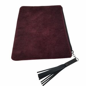 NORDSTRIM BURGANDY VELOUR MAKEUP BAG